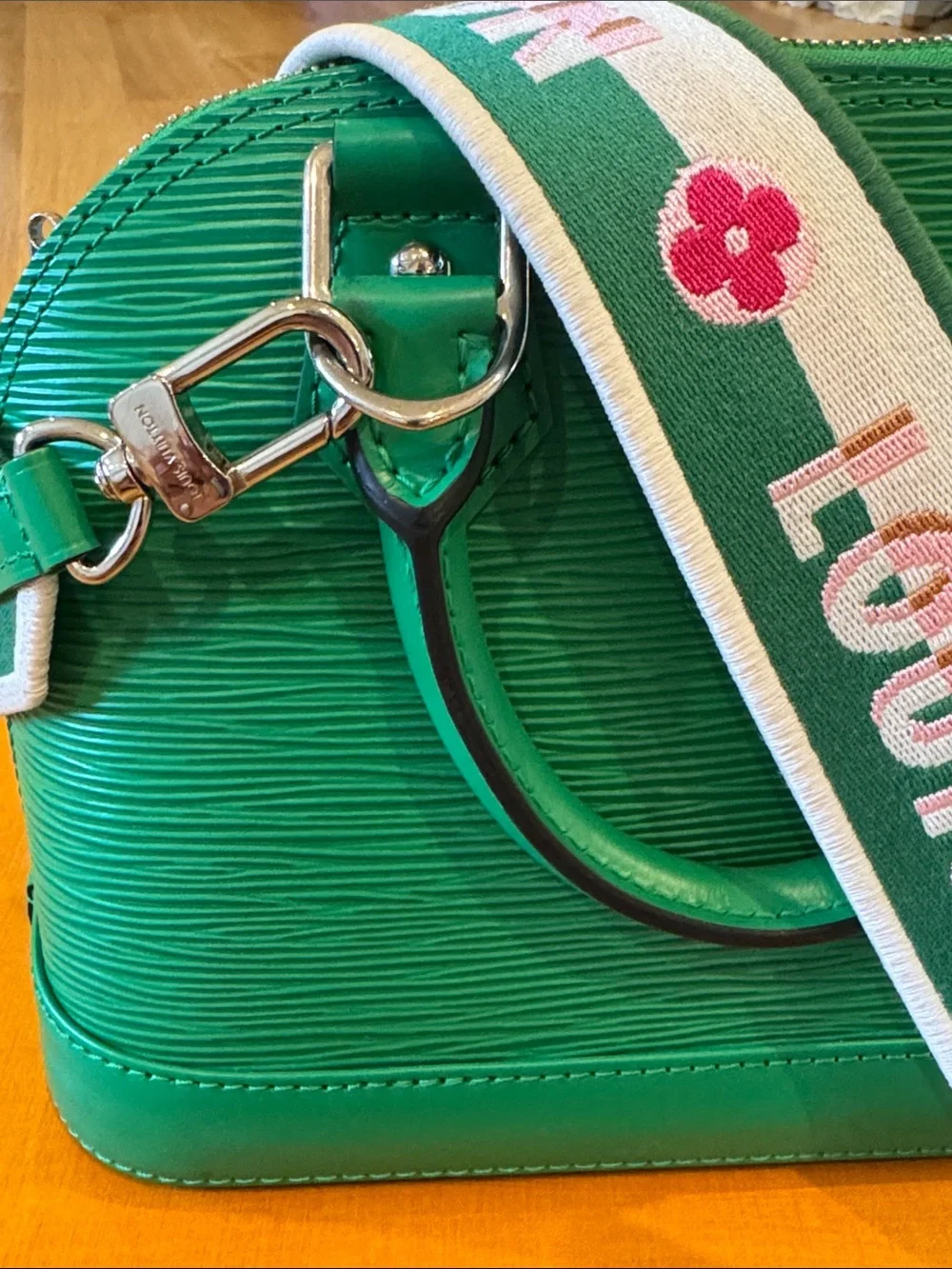 Louis Vuitton Alma bb in Serpentine Green Epi Leather